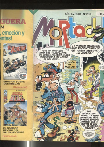 Super Mortadelo numero 203: (numerado 3 en trasera)