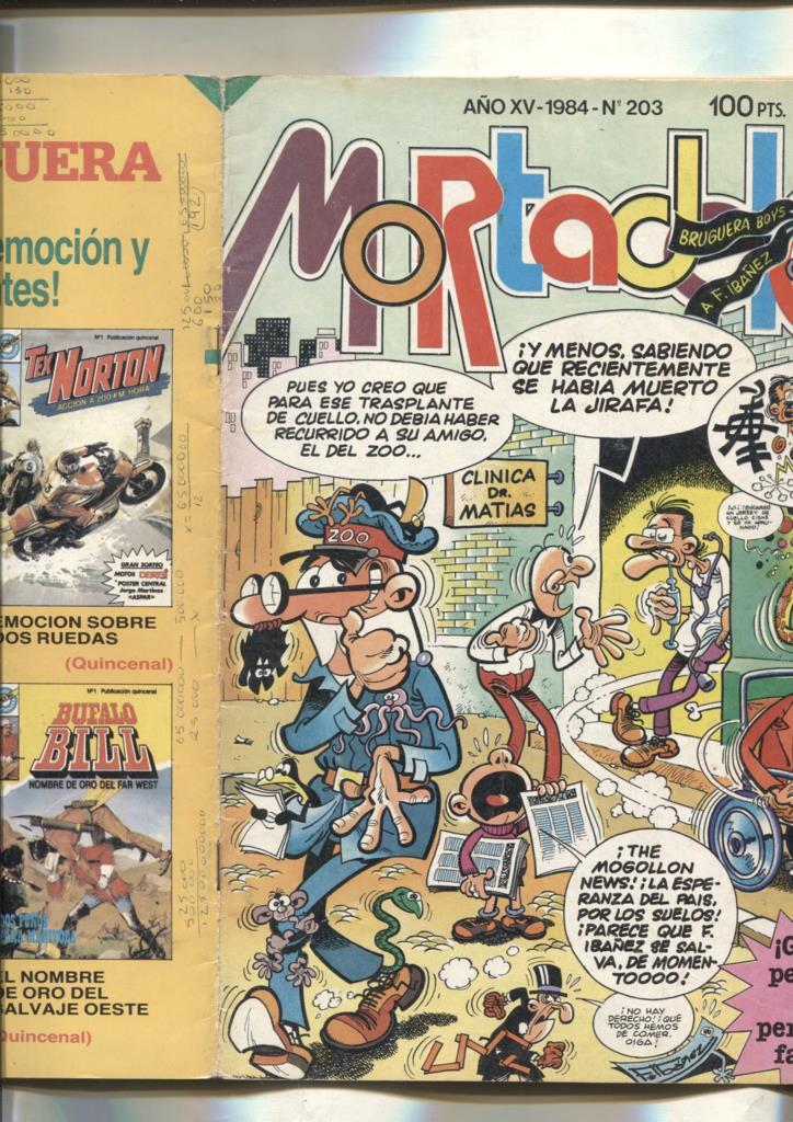 Super Mortadelo numero 203: (numerado 4 en trasera)