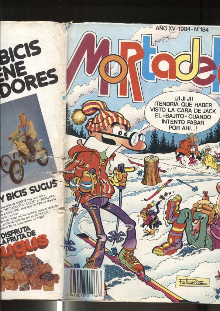 Super Mortadelo numero 184: (numerada 3 en trasera) (aviejado)