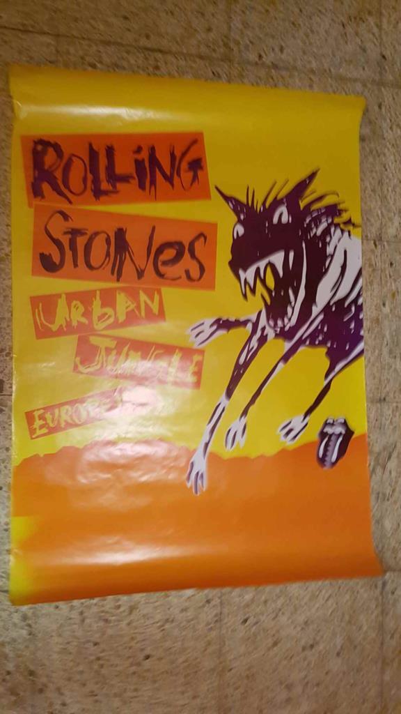 Poster: promocional de concierto de Rolling en Lloret de Mar. Urban Jungle Europe 1990