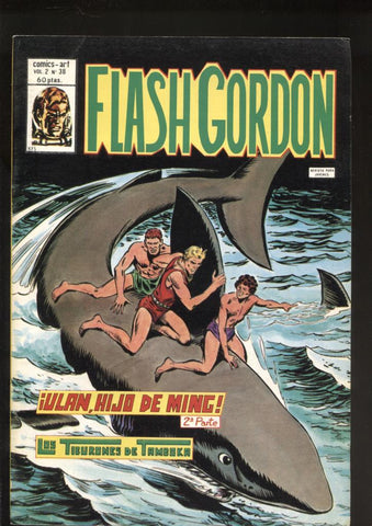 Vertice: Flash Gordon volumen 2 numero 38: Ulan hijo de ming, 2ª parte y Los tiburones de Tamboka