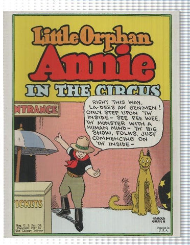 Pacific Comics: Little Orphan Annie in the circus. Harold Gray