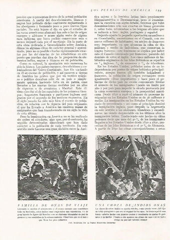 LAMINA 15630: Familia de Onas de viaje y choza Ona