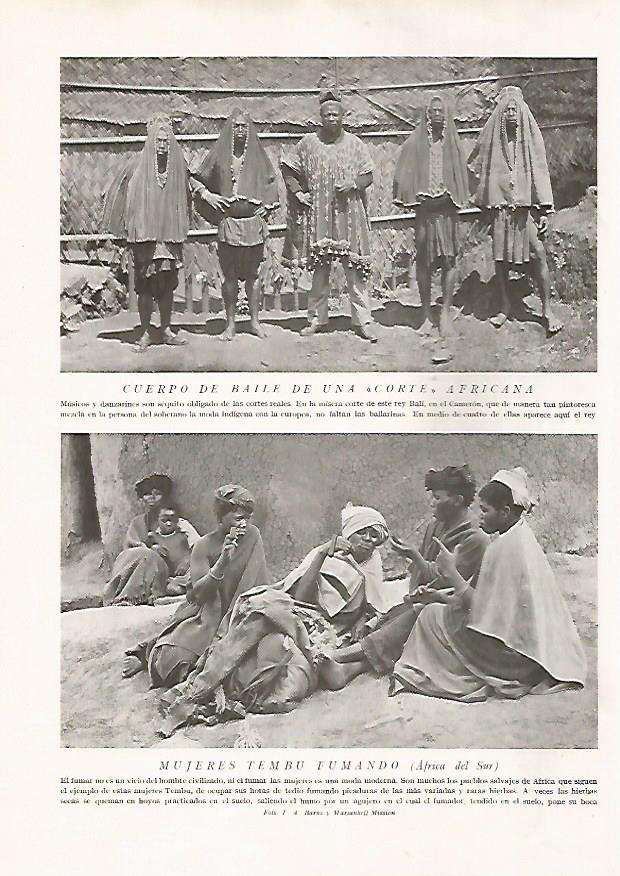 LAMINA 15642: Cuero¡po de baile de la corte del rey Bali de Camerun