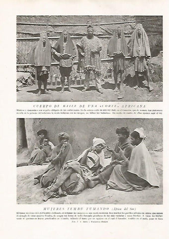 LAMINA 15642: Cuero¡po de baile de la corte del rey Bali de Camerun