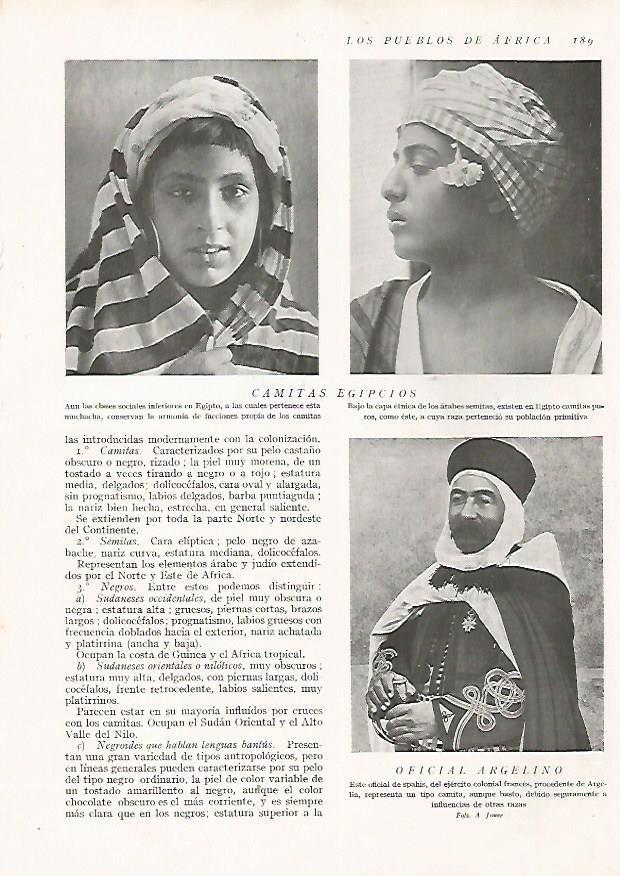 LAMINA 15645: Camitas de Egipto y oficial de Argelia