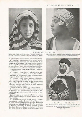 LAMINA 15645: Camitas de Egipto y oficial de Argelia