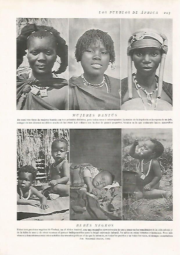 LAMINA 15656: Mujeres bantus y bebes de Umlazi