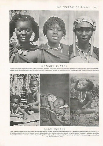 LAMINA 15656: Mujeres bantus y bebes de Umlazi