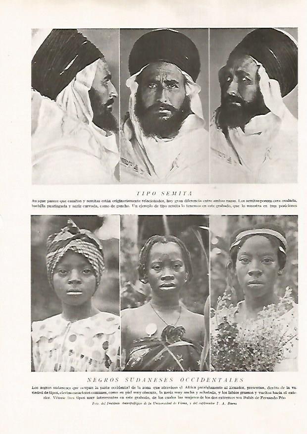 LAMINA 15648: Hombre semita y chicas del Sudan occidental