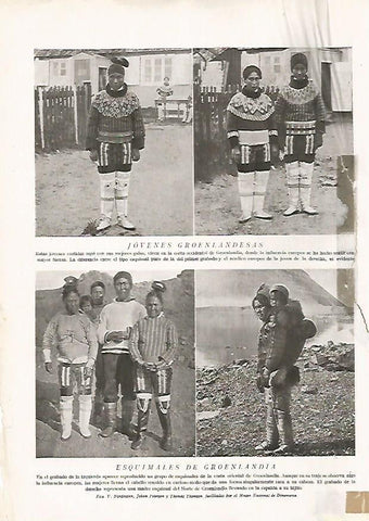 LAMINA 15563: Jovenes y esquimales de Groenlandia