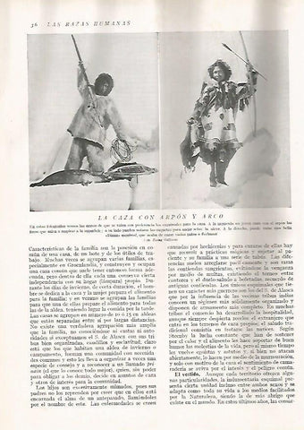 LAMINA 15561: Caza con arpon y arco