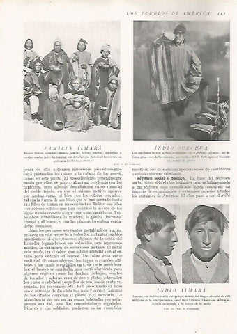 LAMINA 15601: Familia Amara, indio quechua y amara