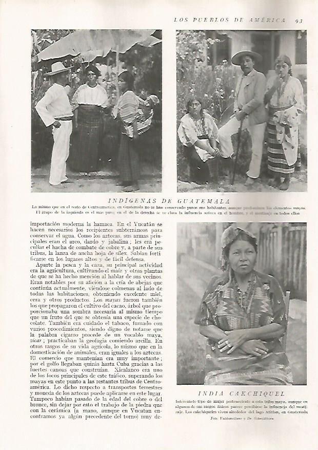 LAMINA 15594: Indigenas de Guatemala  e india Cakchiquel