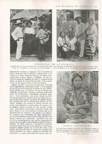 LAMINA 15594: Indigenas de Guatemala  e india Cakchiquel
