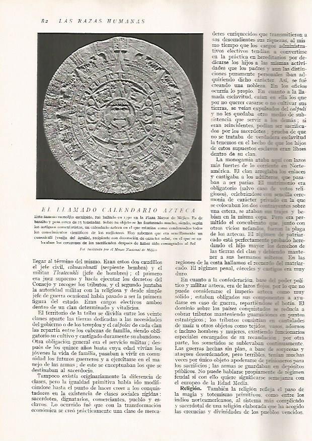 LAMINA 15588: Calendario Azteca