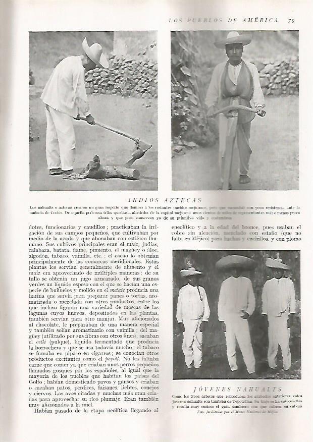 LAMINA 15587: Indios aztecas y nahualts