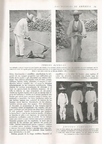 LAMINA 15587: Indios aztecas y nahualts