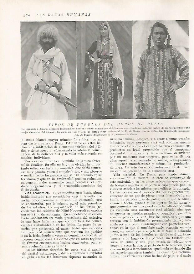 LAMINA 15773: Tipos de pueblos de Rusia