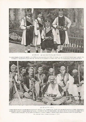 LAMINA 15767: Hombres de Montenegro y de  Albania