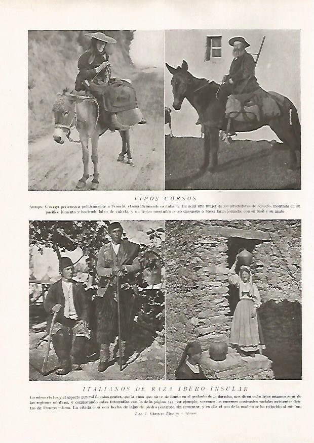 LAMINA 15766: Hombres de Corcega e italianos ibero-insulares