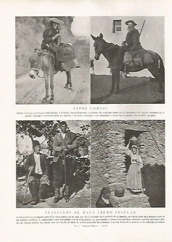 LAMINA 15766: Hombres de Corcega e italianos ibero-insulares