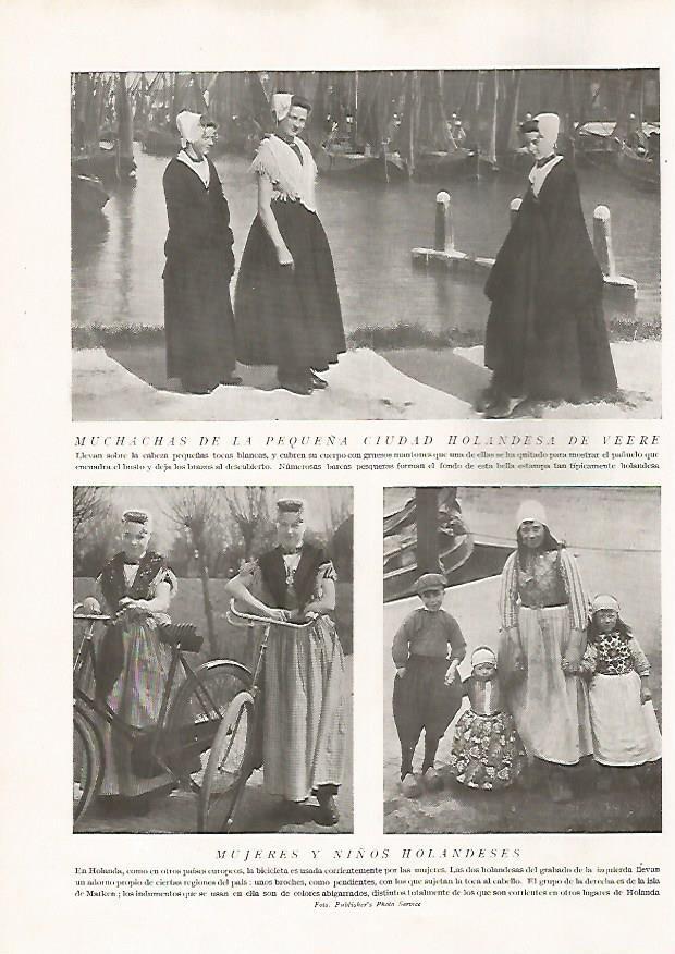 LAMINA 15758: Chicas de Veere y ninos de Holanda