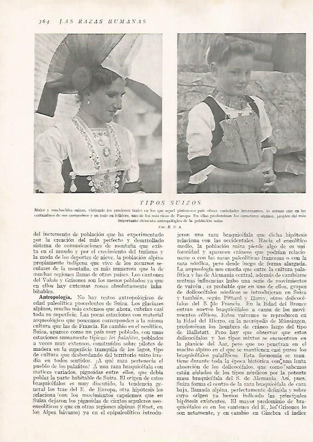LAMINA 15755: Mujer y chica de Suiza