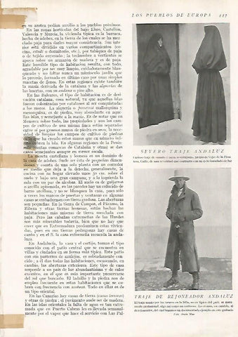 LAMINA 15811: Traje de Andalucia y de rejoneador
