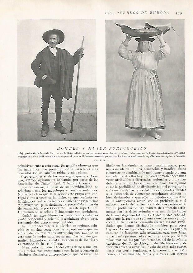 LAMINA 15808: Hombre y mujer de Portugal