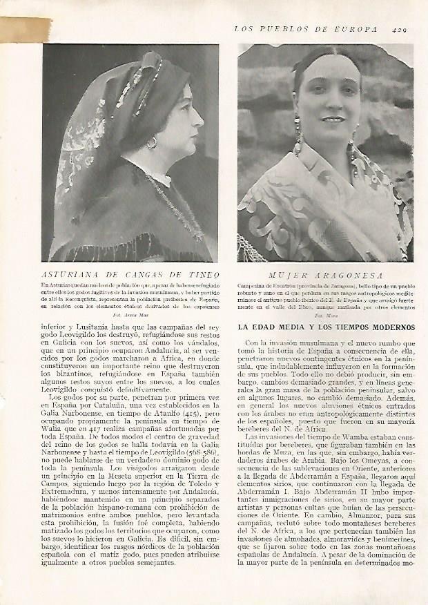 LAMINA 15803: Mujer de Cangas de Tineo y de Escatron