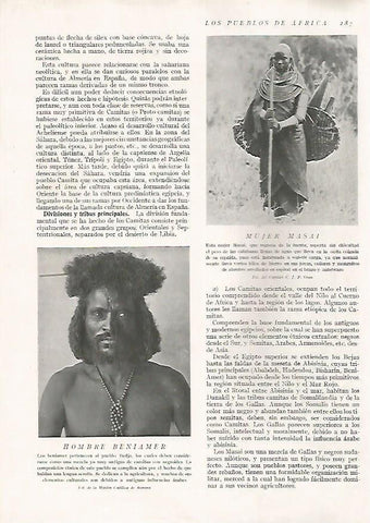 LAMINA 15709: Mujer masai y hombre beniamer