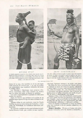 LAMINA 15701: Jefe Lokotwayo y mujer zulu
