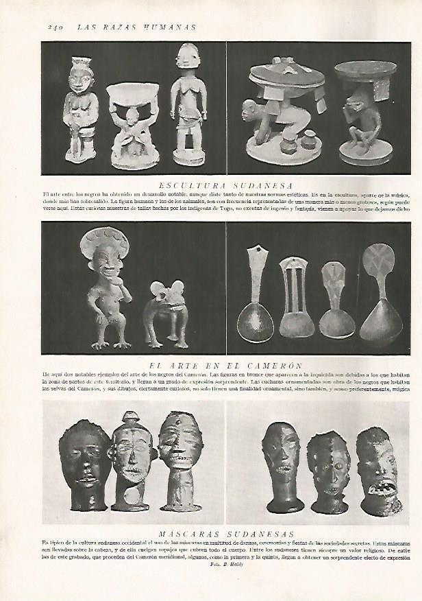 LAMINA 15680: Escultura de Sudan y Camerun 