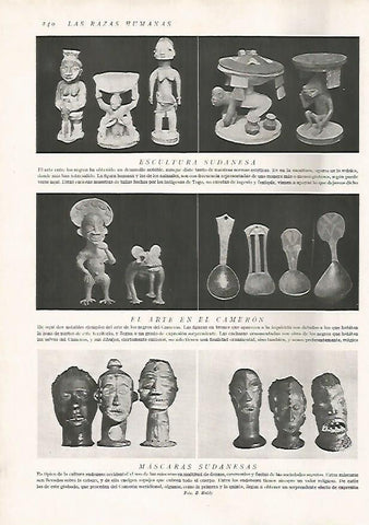 LAMINA 15680: Escultura de Sudan y Camerun 