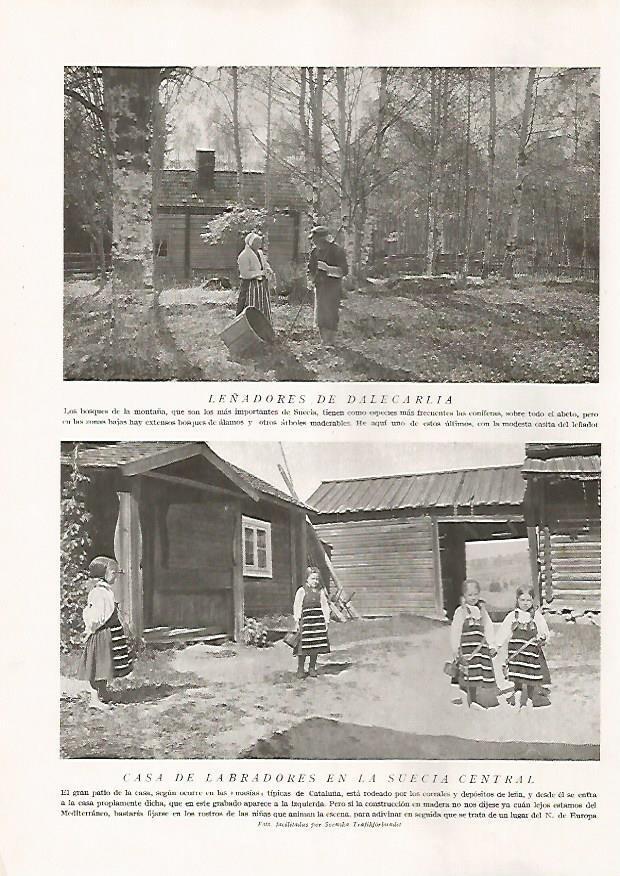 LAMINA 15740: Leñadores de Dalecarlia y familia de Suecia
