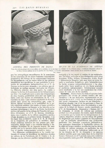 LAMINA 15732: Atenea del fronton de Egina y mujer de la Acropolis de Atenas