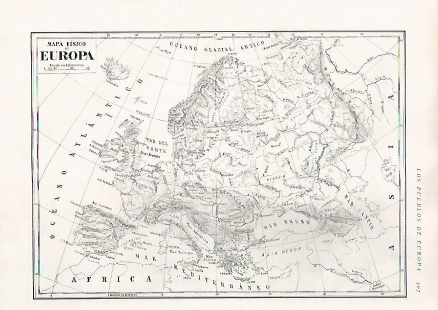 LAMINA 15722: Mapa fisico de Europa