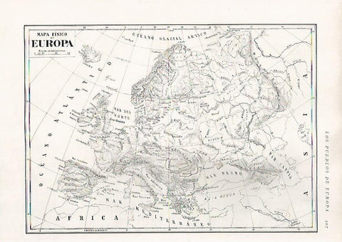 LAMINA 15722: Mapa fisico de Europa