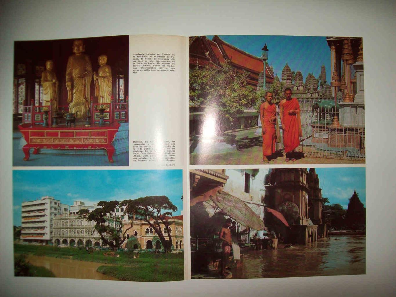 LAMINA 15336: Templo de la Sabiduria en Pekin, Gran Palacio de Bangkok y monjes budistas