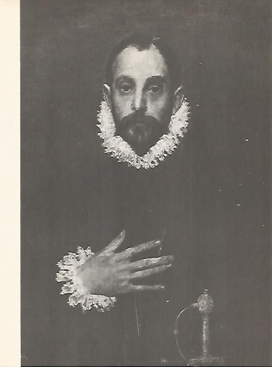 LAMINA 15298: El caballero de la  mano en el pecho, por El Greco