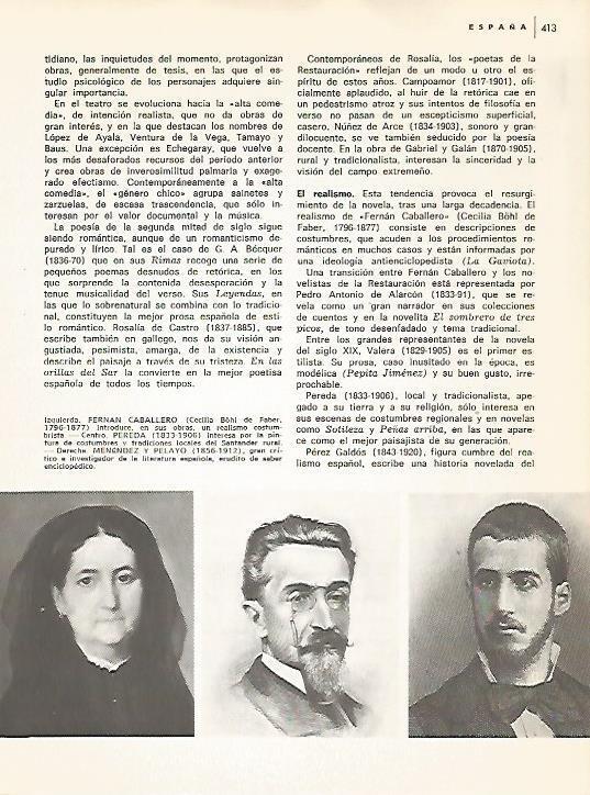 LAMINA 15287: Fernan Caballero, Pereda y Menendez y Pelayo