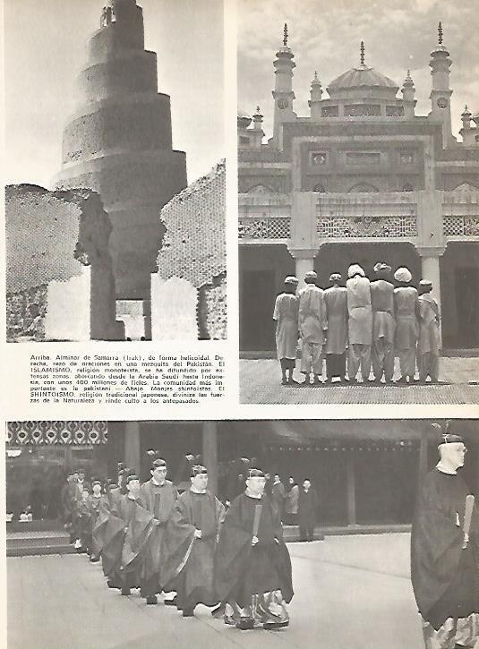 LAMINA 15334: Alminar de Samarra, Irak y monjes shintoistas