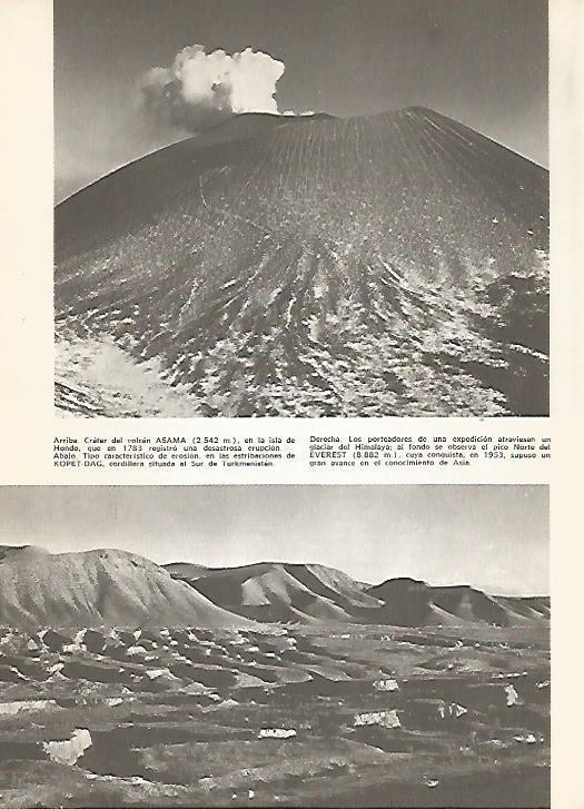 LAMINA 15325: Volcan Asama y el Everest