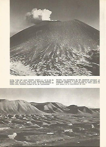 LAMINA 15325: Volcan Asama y el Everest
