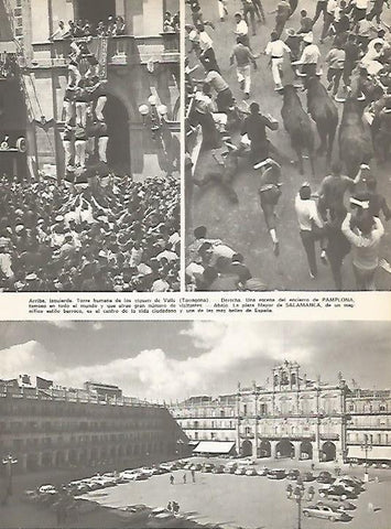 LAMINA 15304: Castellers de Valls, encierro en San Fermin y Plaza Mayor de Salamanca