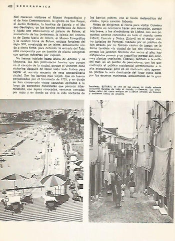 LAMINA 15317: Playa de  Estoril y casco antiguo de Lisboa