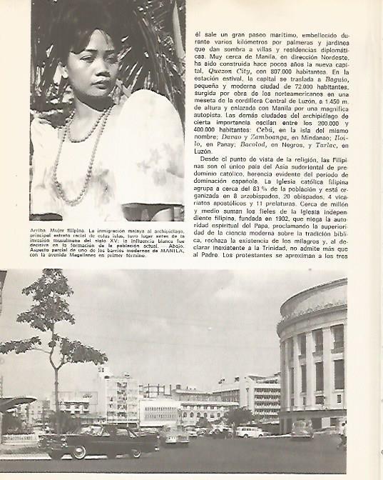 LAMINA 15518: Mujer filipina y calle de Manila