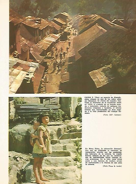 LAMINA 15465: Vista de Alamdo, Tibet y niños en Hong Kong
