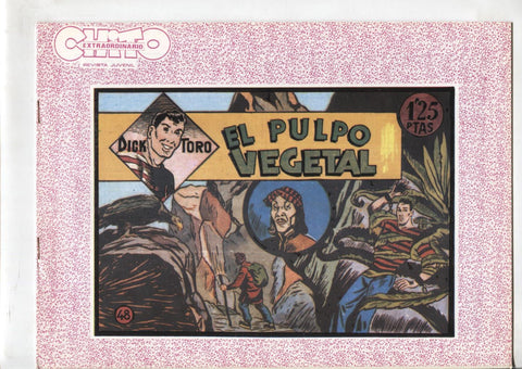 Dick Toro facsimil numero 48: El pulpo vegetal, trasera dibujo baile: Ball de la coca